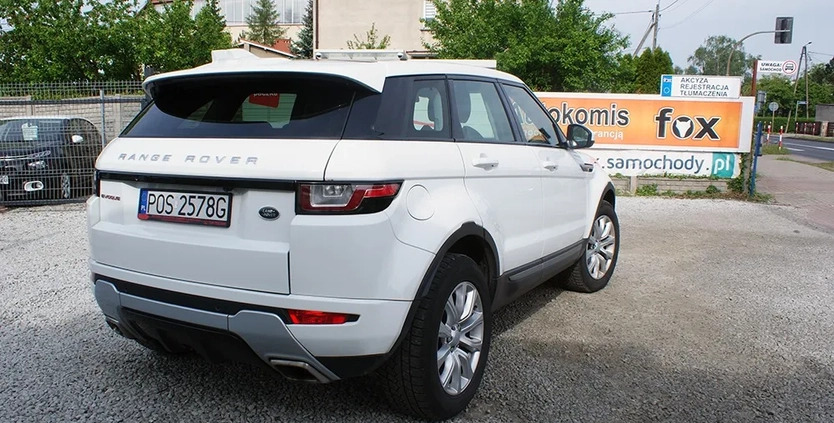 Land Rover Range Rover Evoque cena 85700 przebieg: 78100, rok produkcji 2017 z Grybów małe 352